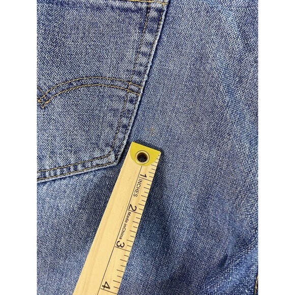 Levi 550 Jean Shorts Mens 34x9 Blue Relaxed Straight  Denim Jorts Tag 36 * - Picture 13 of 14